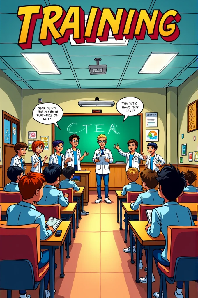 a comic book inviting teachers to the 3rd training in human sciences on October 20, 2024 at 6 pm.