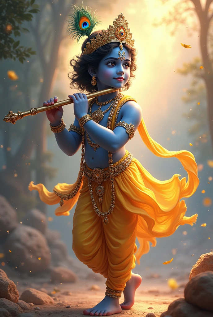 Krishna ji with devesh written on it