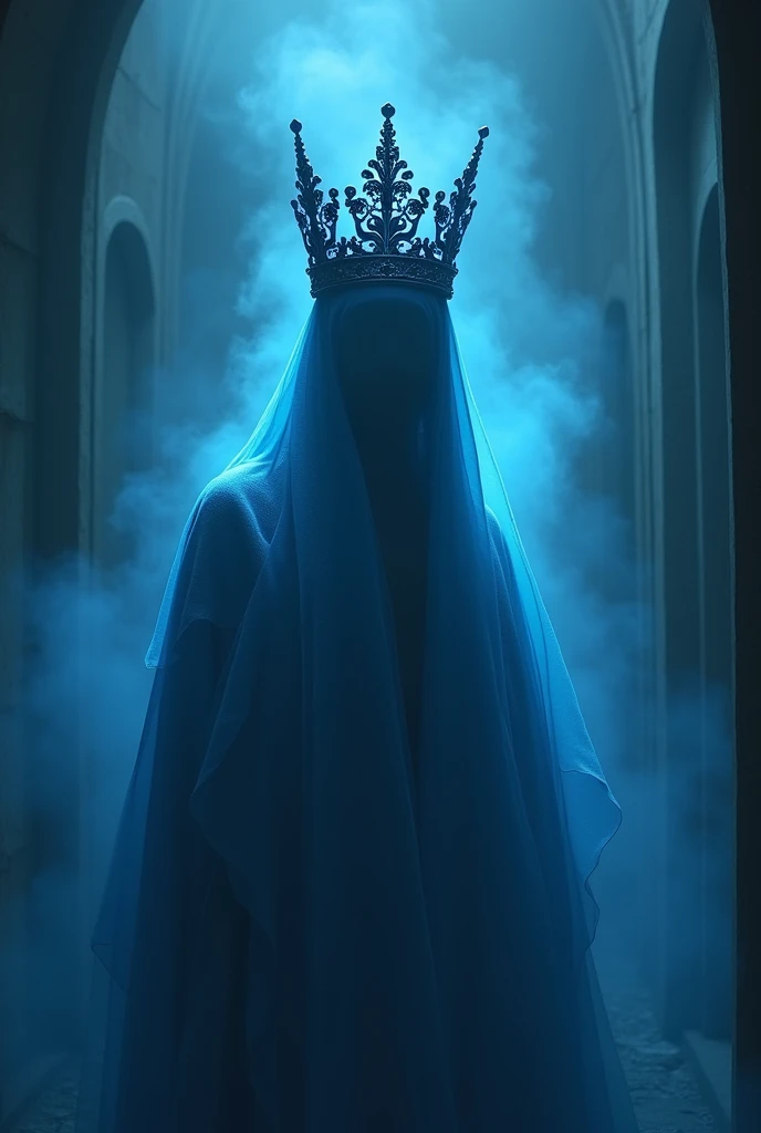 Ghost with crown dark blue
aura highlights