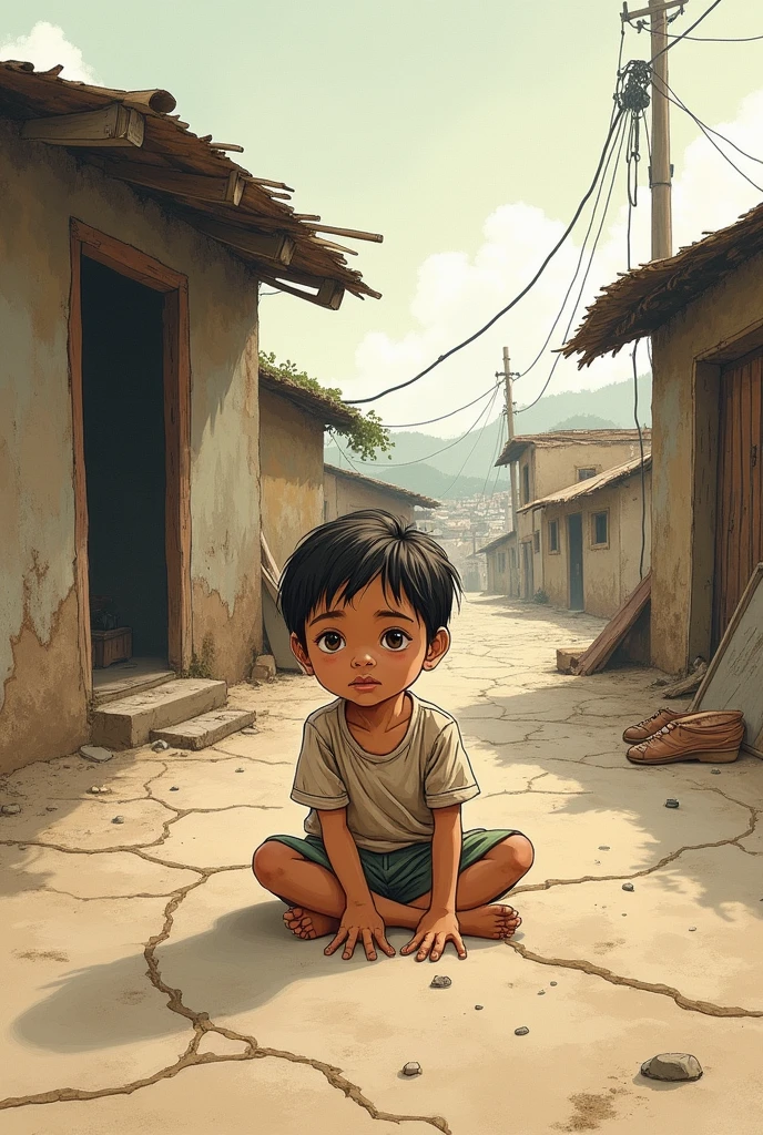 easy drawing of what poverty looks like in the philippines that can be drawn by a. kid