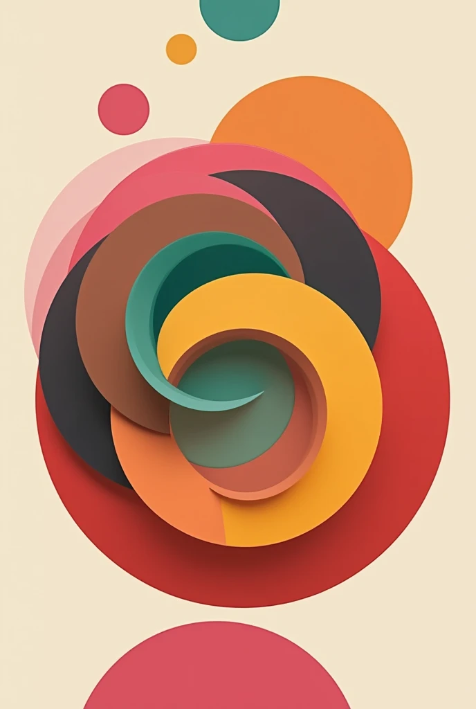 create 2d circle of pink green blue yellow brown red
