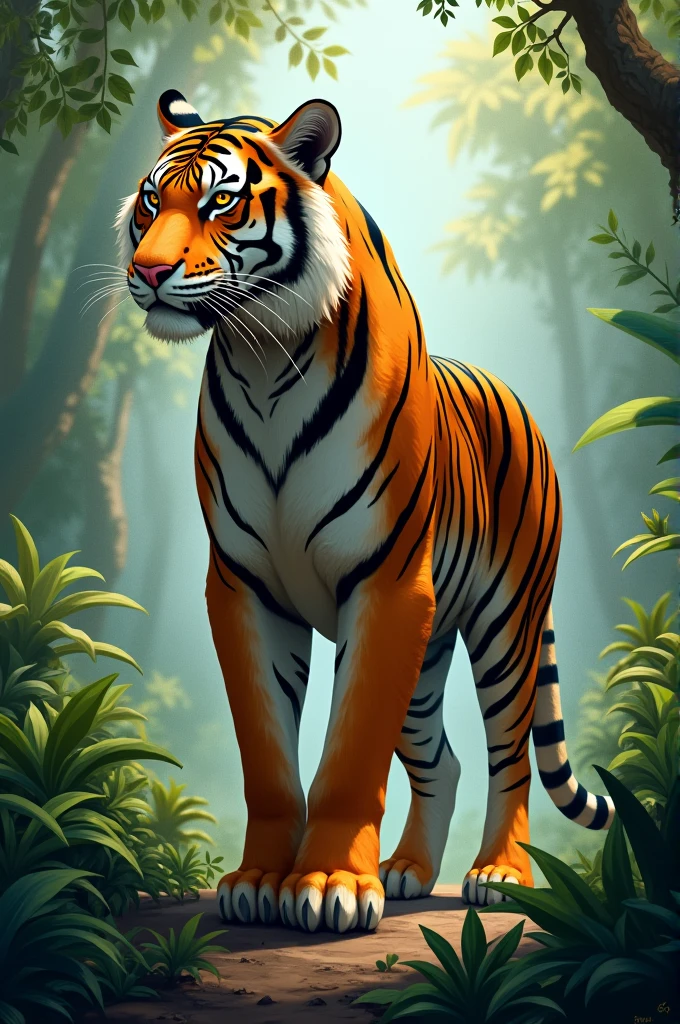 There is a tiger and the background is green and Tagore Tigers is written on the back.