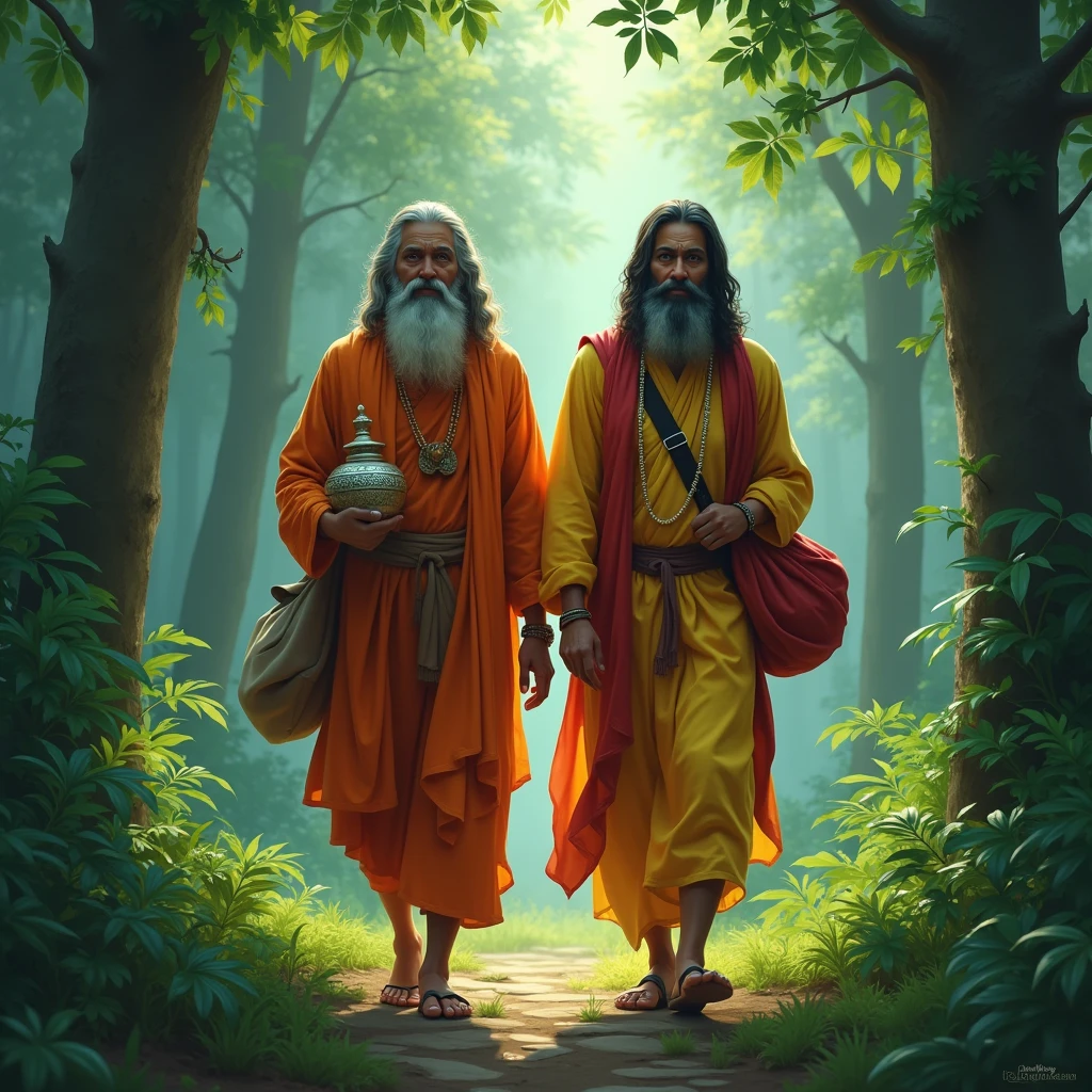 Krishna carries Tagore's bag
