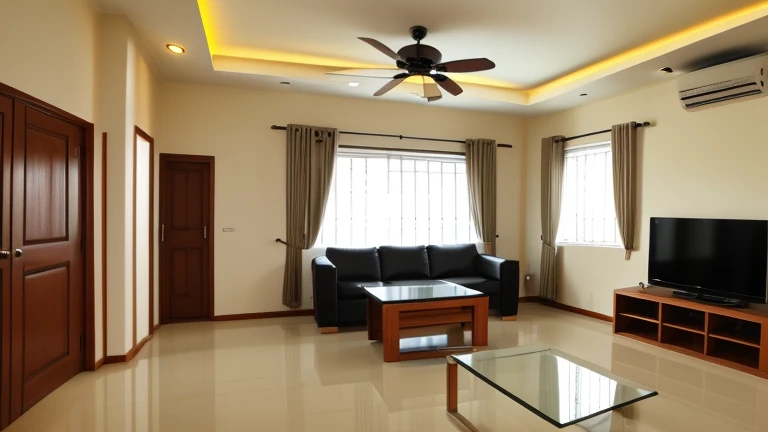 Inside a middle class family house. Living room. No people. Located in the Philippines