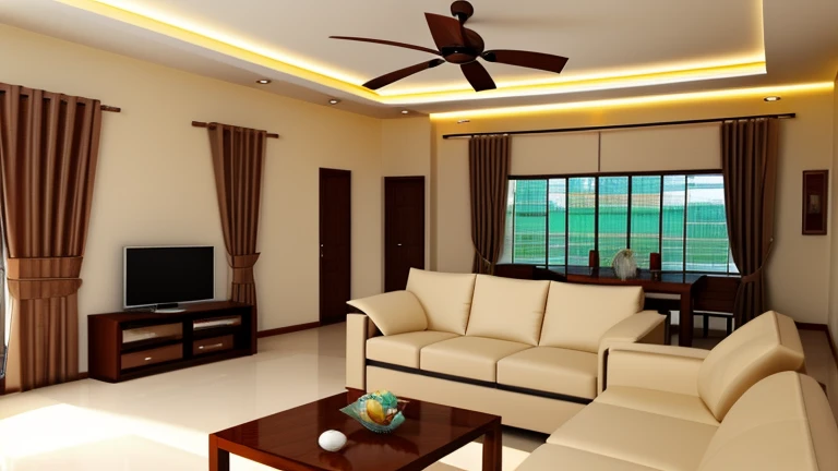 Inside a middle class family house. Living room. No people. Located in the Philippines