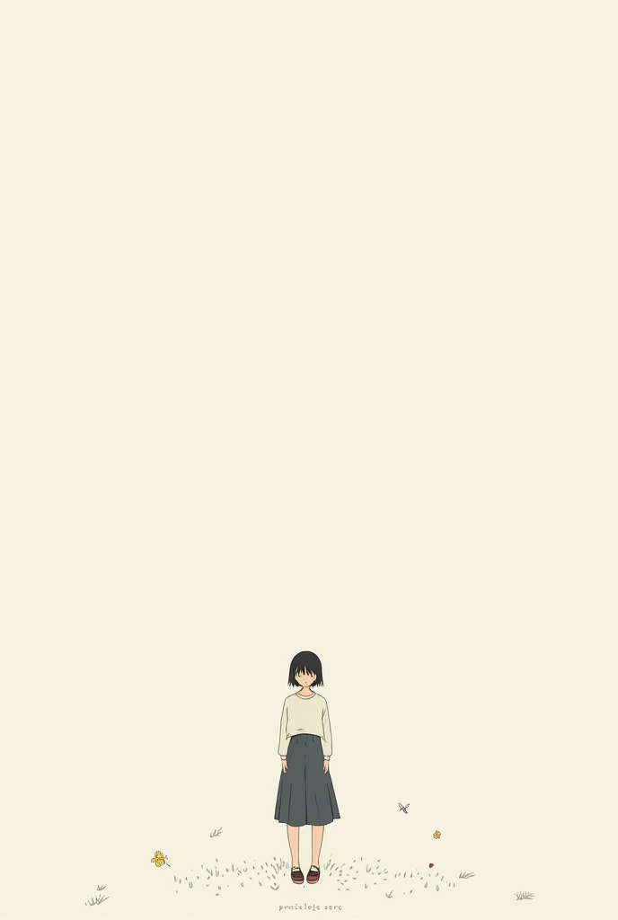 Anime style poster with a clean life theme and A3 size without words