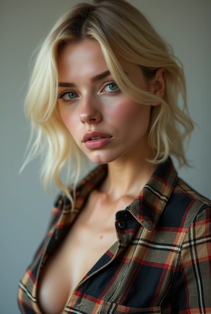 jk very short plaid skirt very tight shirt blonde hair big green eyes slightly arched forehead, Give my face a unique shape. It flows smoothly into my high, Defined eyebrows. My nose bridge is straight and symmetrical, Lead to a sharp end. My nostrils are small and delicate., Add characters without being overwhelming. Topless, My cheekbones are prominent, Highlight my big one, Round eyes are even more. My jawline is strong and defined., Give my face a masculine look despite my feminine features. My neck is long and elegant.,im complete naked, füll Body It flows effortlessly into my shoulders.. Russian women big pumping lips red lipstick super big fake lips super size lips jk school super short pleated skirt super tight shirt 45 russian silicone face model, I naturally have fine lines and wrinkles around my forehead... These imperfections only make me more human and approachable... They add character and depth to my face., Otherwise, it contrasts beautifully with my otherwise flawless complexion.. Despite these signs of wear,, My overall appearance is still impressive and irresistible.. split ahegao, savlia, spit