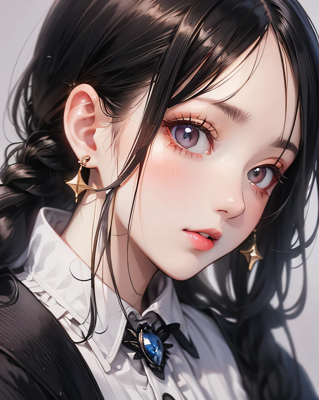 (Beautifully detailed face), (Beautiful attention to detail), Beautiful woman, Beautiful lips with lipstick, The most beautiful face in the world, Detailed, Highest quality, Masterpiece, Vivid and True Colors,