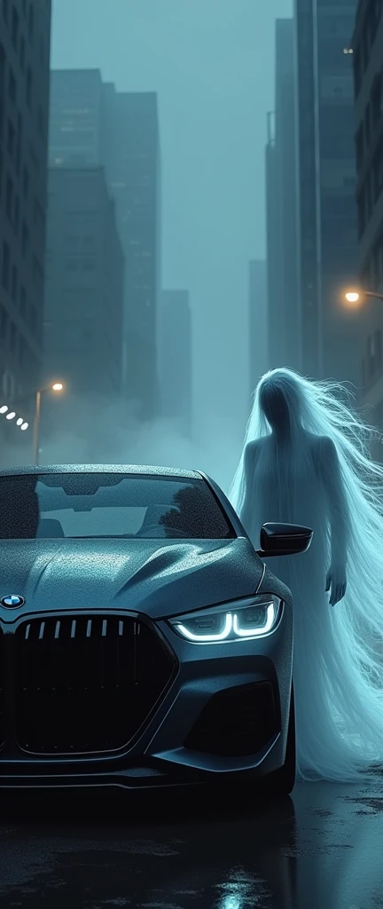 Bmw M8 competition with ghost in night 