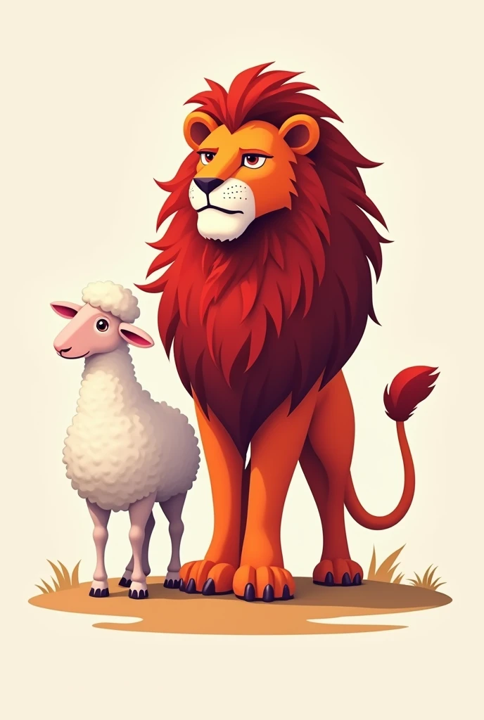 "red lion and white sheep" logo