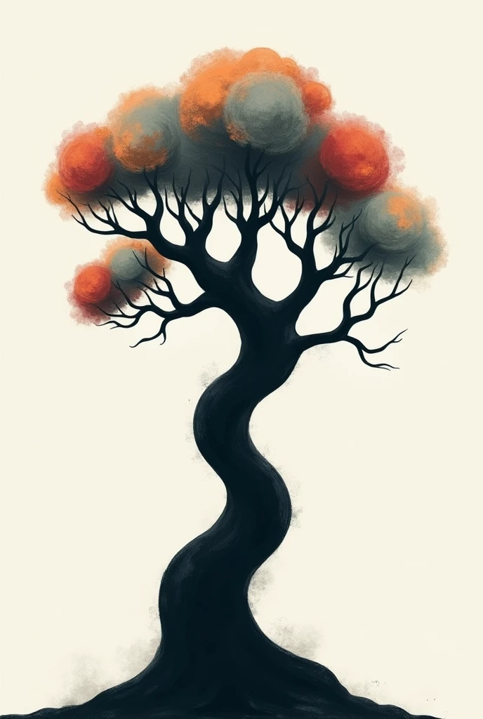 make an abstract image of a tree