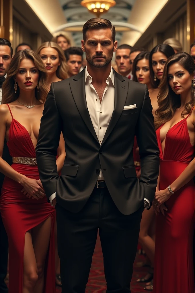 Sigma male with lots of women and money 