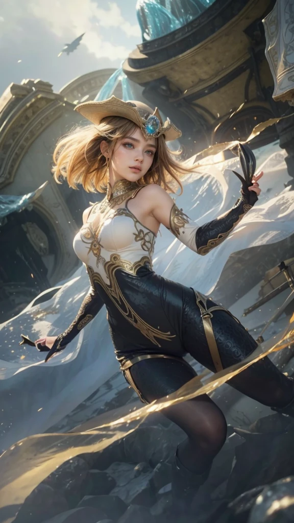 Best quality, masterpiece, detailed skin texture, detailed clothes texture, detailed face, super detail, 8k, intricate detail, The color doesn't change, beautiful girl,one eye