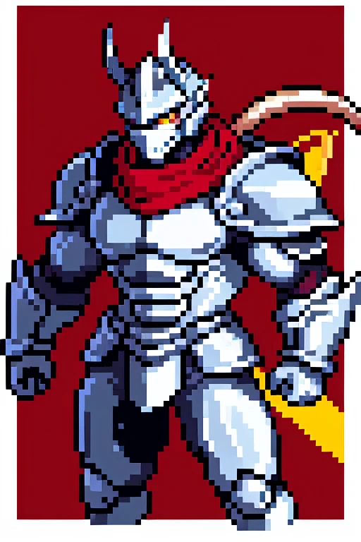 8k, high resolution, vivid colors, Draconato branco, Dragon head, 1 tail, 5 fingers, 2 arms, 2legs, white scales, Caucasian skin, Eyes red, paladin, usando uma armadura de paladin, long white cape, long red scarf around the neck, masculine, Knight's Armor.