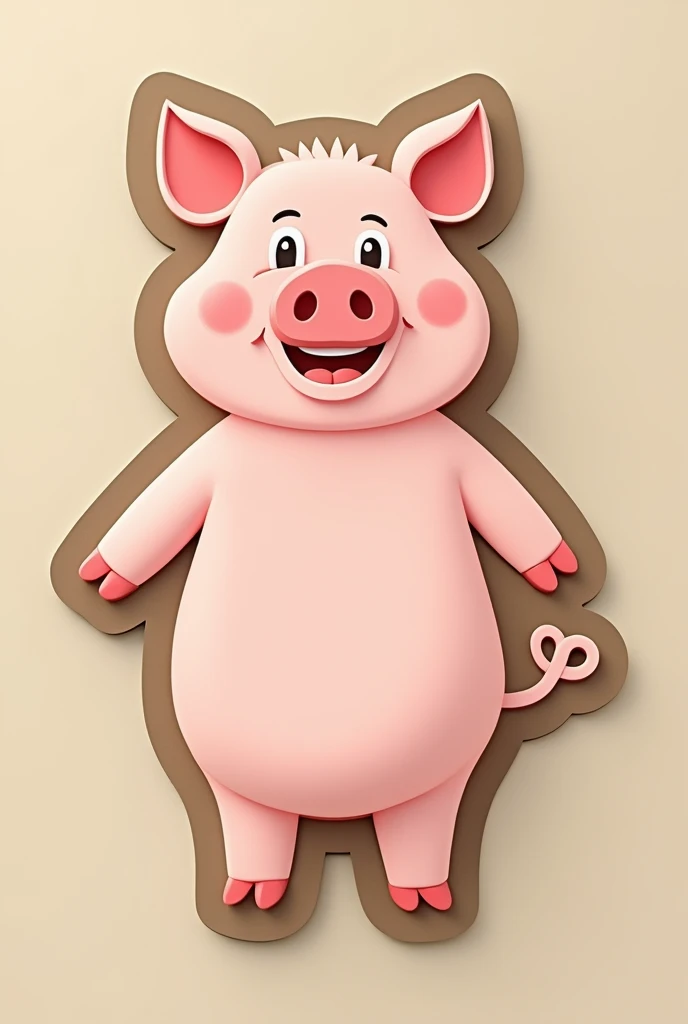 Can you make me a pattern of whole pig in a cardboard  that had cut pattern