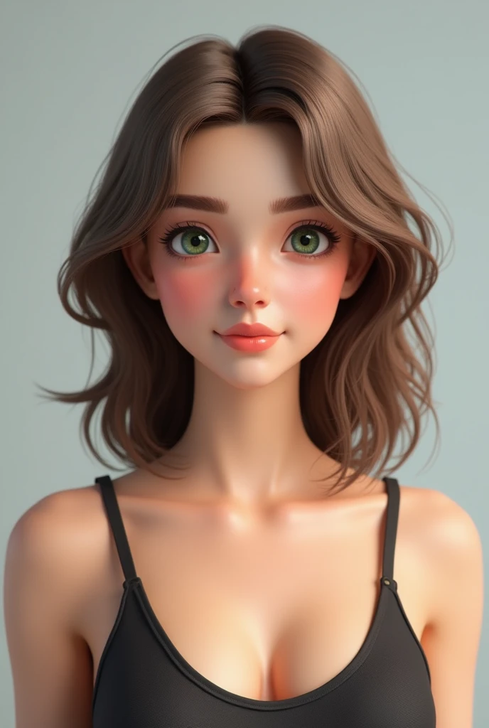 Create an ultra-realistic 3D model of a 2 European woman. She has a fair complexion with a sweet and friendly facial expression. Her hair is light brown, shoulder-length, and slightly wavy, complementing her bright green eyes. The model has a height of 169 cm and weighs 55 kg, with a slender and athletic build. Her bust size is large, and she has a well-proportioned body with an excellent figure. The model should maintain consistent facial and body features across all images, regardless of changes in pose, clothing, or setting. Focus on high-resolution, photorealistic details in her face, skin texture, and overall appearance. The model will be used in a variety of scenarios, so all generated images must reflect the same person with no deviations in her core attributes. Ensure the model exudes a natural, confident, and approachable vibe.ahegao, tounge out spit, füll Body topless