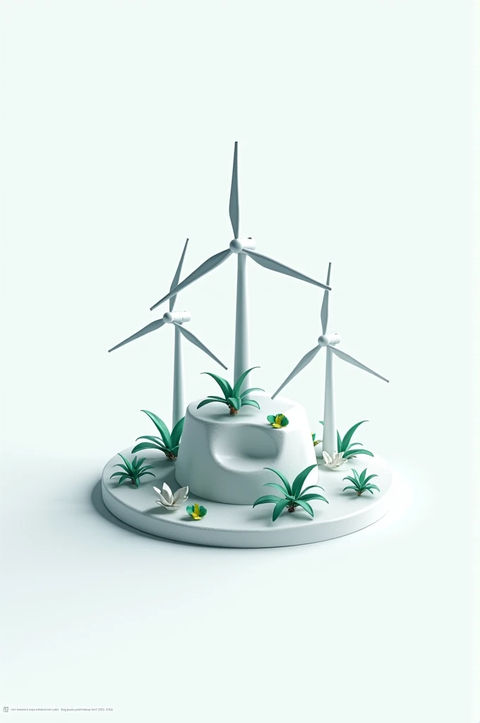 Logo of each in the right corner with a mini wind turbine on top of it