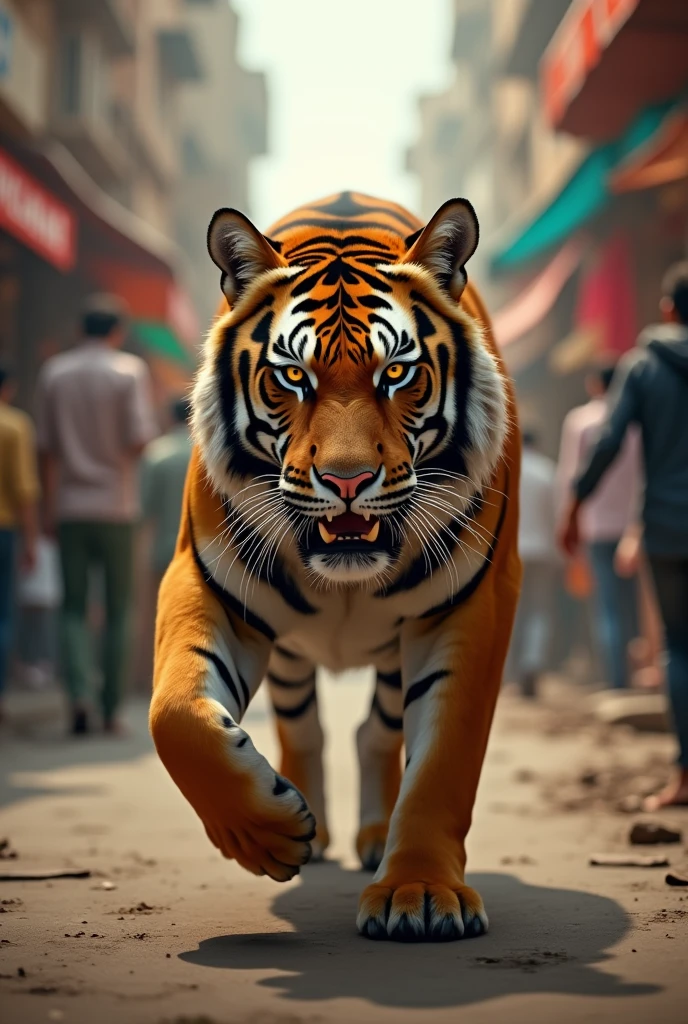 India bengal tiger in Lucknow city