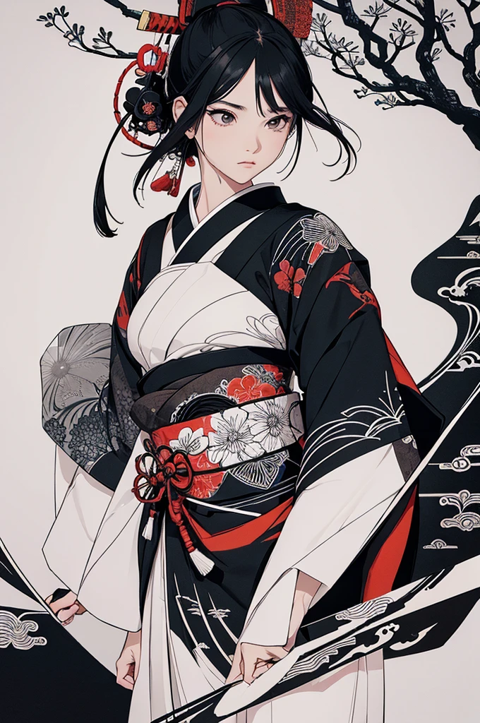 Create stylish art in a purely Japanese style, inspired by bonsai and samurai ink paintings.