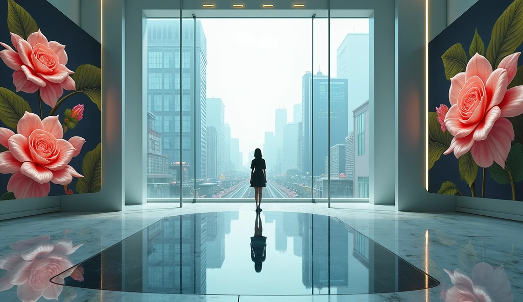Near future、High definition、A room with a large mirror、Lots of flower paintings、Chill、Cyberspace、The City Behind the Mirror