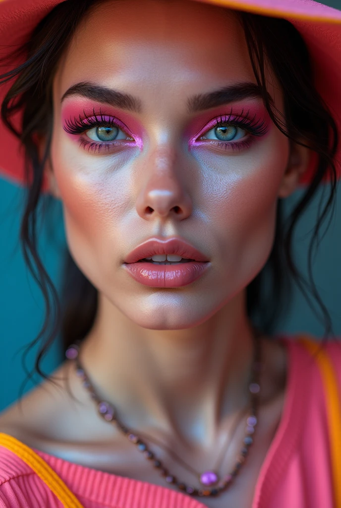 generates the cover of a makeup magazine with viral makeup products, Tamara Williams style photography, without text