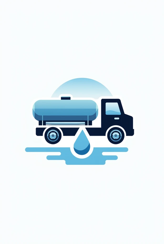 Want to create water Tanker logo for mobile application,  tanker truck logo in top and water in the bottom and water drop in mid