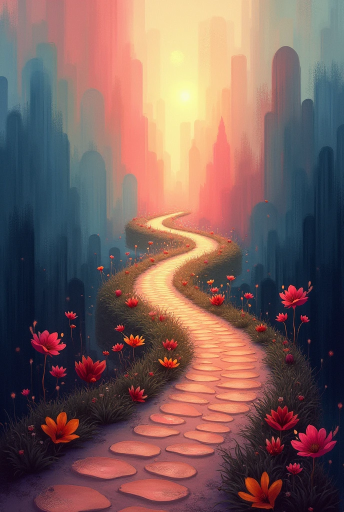 make an abstract image of a way