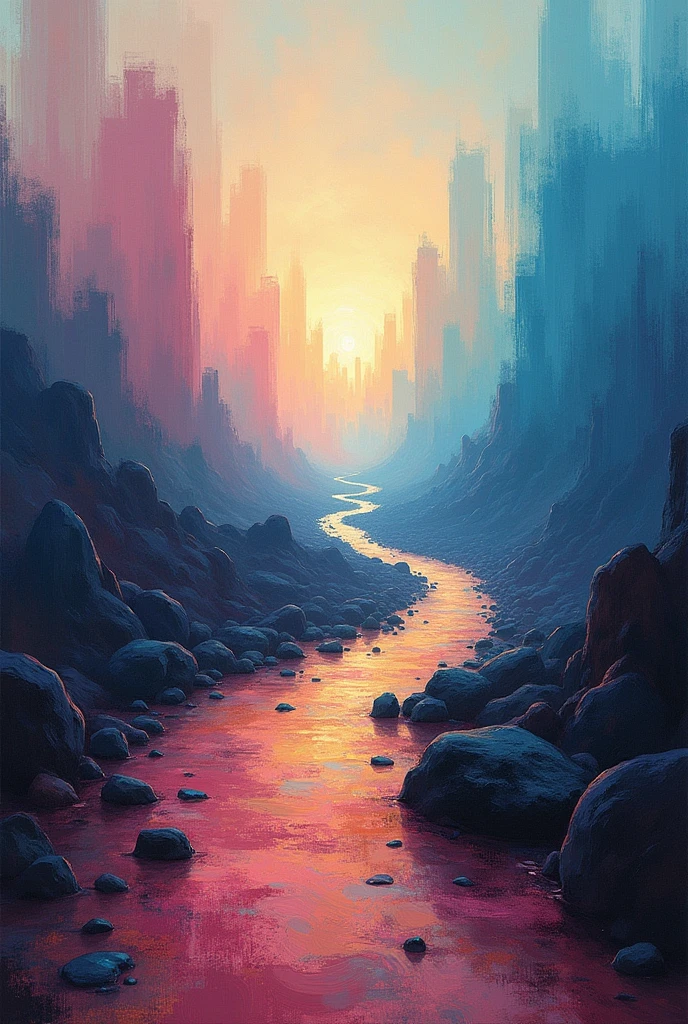 make an abstract image of a way