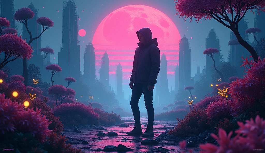 Mysterious world、Different space、Cyberspace、Cyber World、cigarette、Lots of flowers、happiness、High definition、colorful