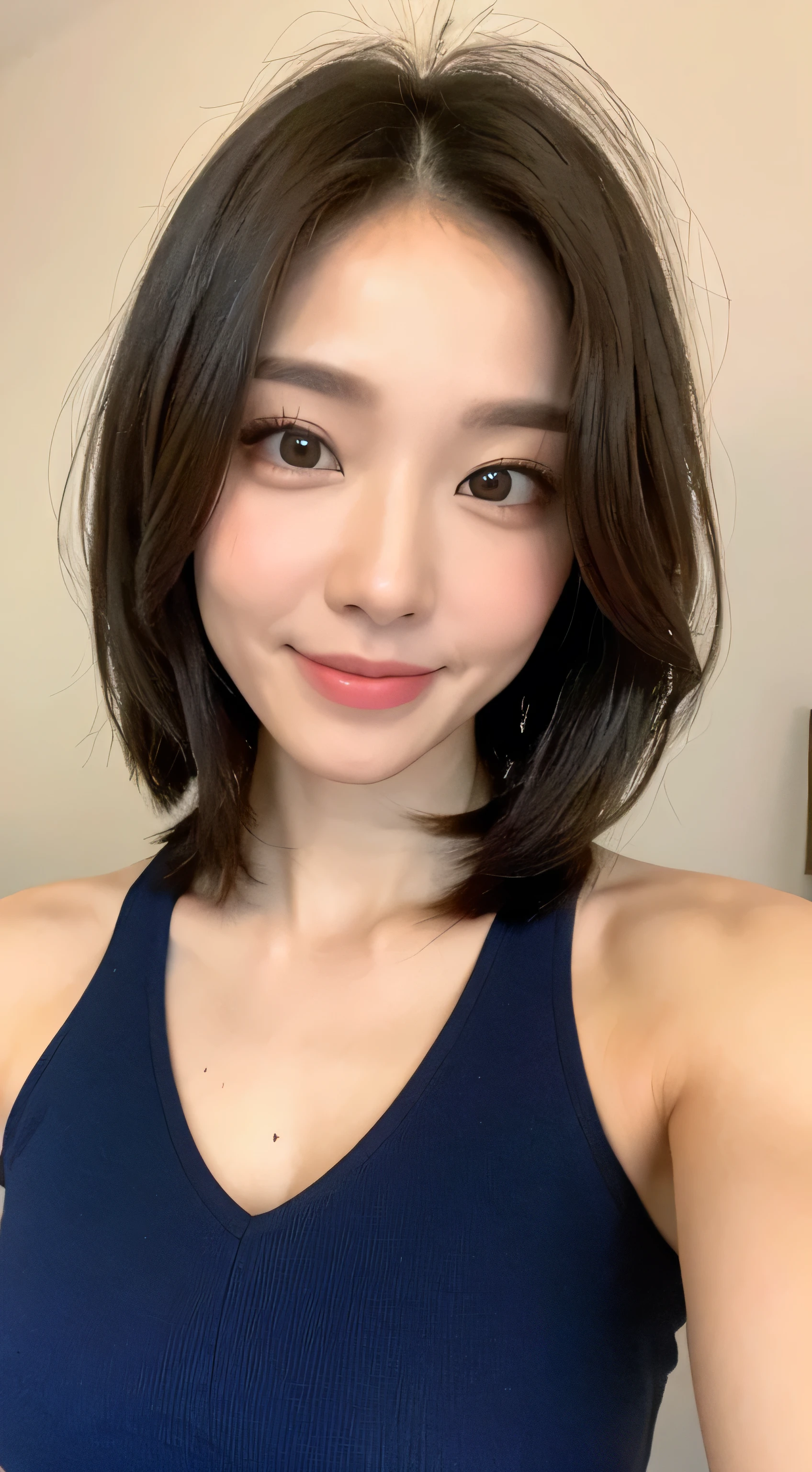 ((Highest quality, 8k, masterpiece: 1.3)), One person, The beauty of slim abs: 1.3, (Hairstyle Casual, :1.2), Sexy Dress, Very beautiful face, Delicate eyes, double eyelid, smile. Take a photo with a cute pose, Very low number, Narrow waist, Big Breasts, close, zoomed close chest, Beautiful background