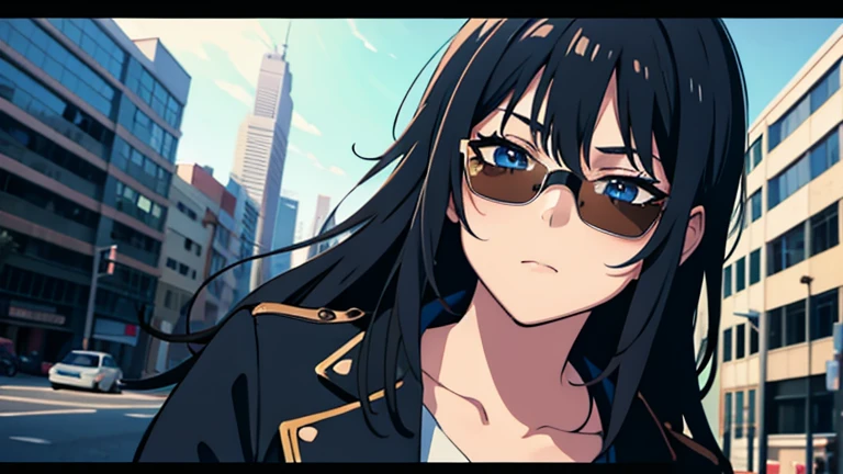 score up_9,score up_8,score up_7,best quality,super fine illustration,super detailed,8k, source_anime,1boy and 1girl,punk style,BREAK,tattoo,black jacket,cool,sunglasses,cinematic angle,BREAK in city,detailed background,