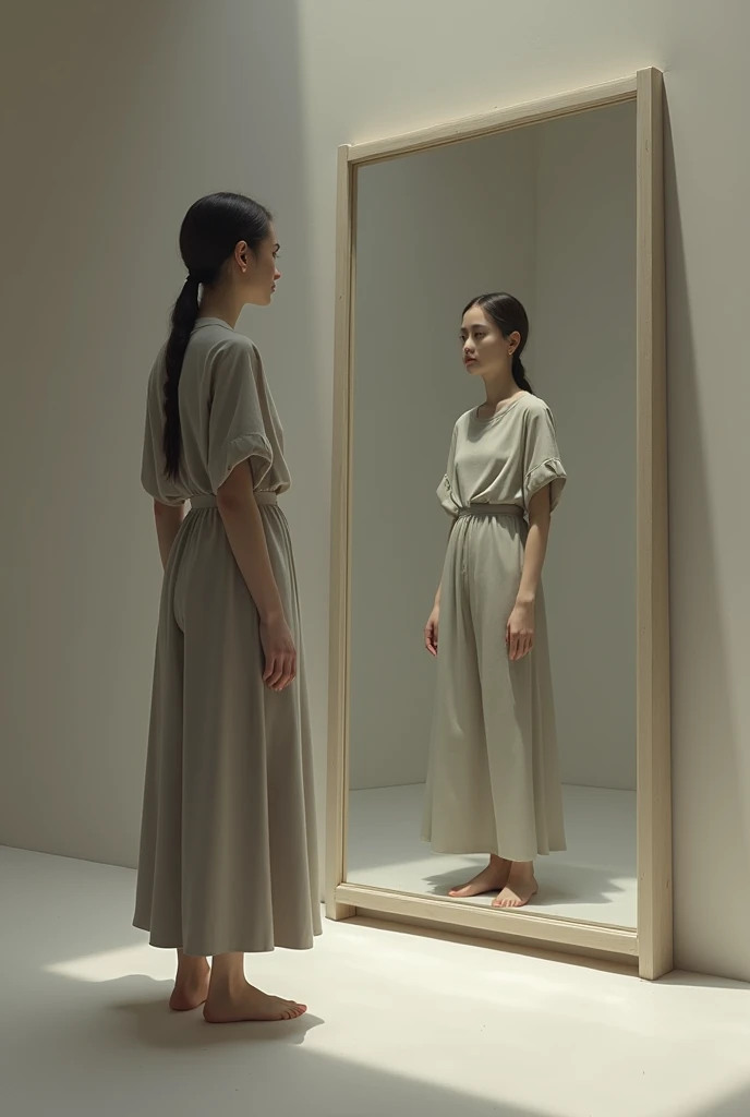 have the person looking at themselves