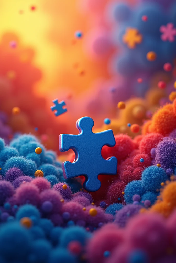 Generate a 4k background image with the autism logo for your video background 