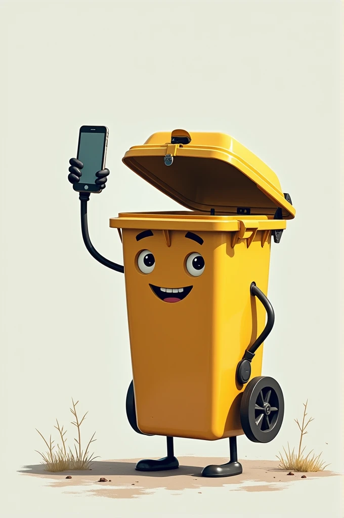 Trash bin taking a selfie