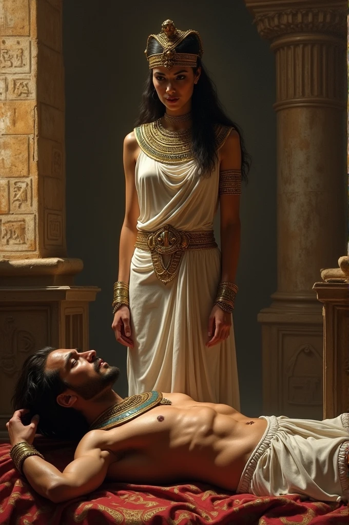 Cleopatra poisoning a Egyptian man