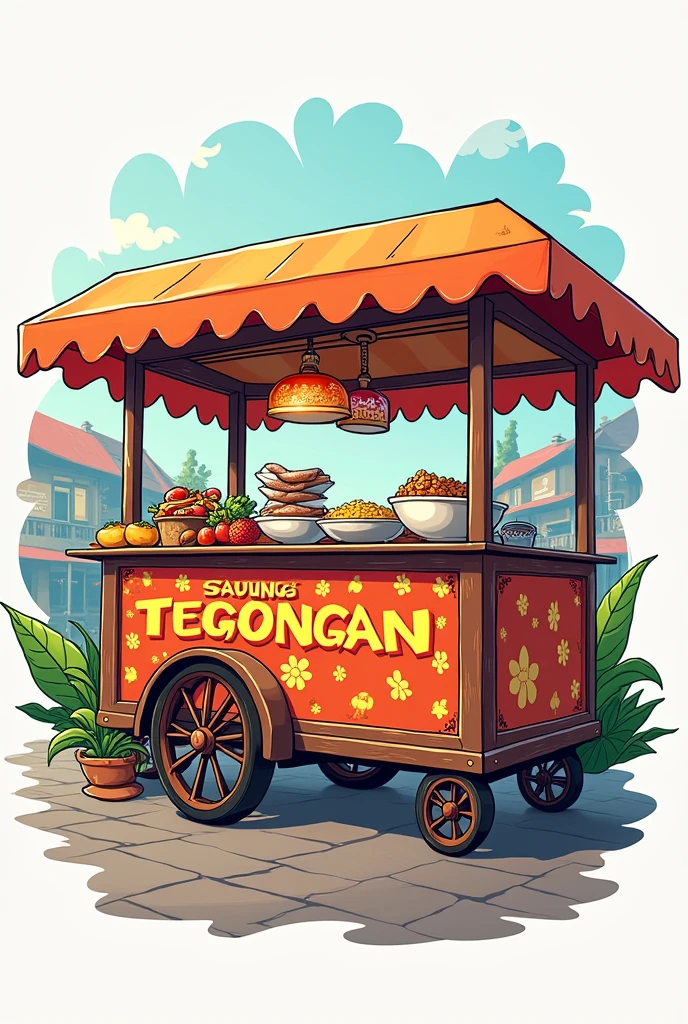 Image logo street food with writing saung tegongan
