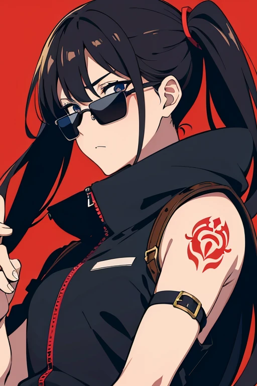 score up_9,score up_8,score up_7,best quality,super fine illustration,super detailed,8k, source_anime,1boy and 1girl,punk style,BREAK,tattoo,black jacket,cool,sunglasses,BREAK 1 boy,male,BREAK1 girl,female