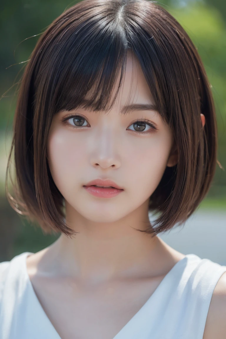 (Highest quality:1.4),(masterpiece:1.4),(Realistic:1.4),(Realistic:1.2),(超High resolution, RAW Photos:1.4),(High resolution, Very detailed:1.2),(8k:1.2),photograph,a photo of a dark-haired,Her hairstyle is a short bob with bangs...,one person&#39;s,alone,(In underwear),((Upper Body:1.3))
