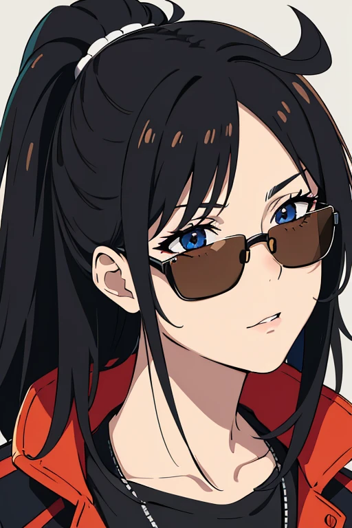 score up_9,score up_8,score up_7,best quality,super fine illustration,super detailed,8k, source_アニメ,1boy and 1girl,Punk Style,In town,BREAK,tattoo,black jacket,cool,sunglasses,