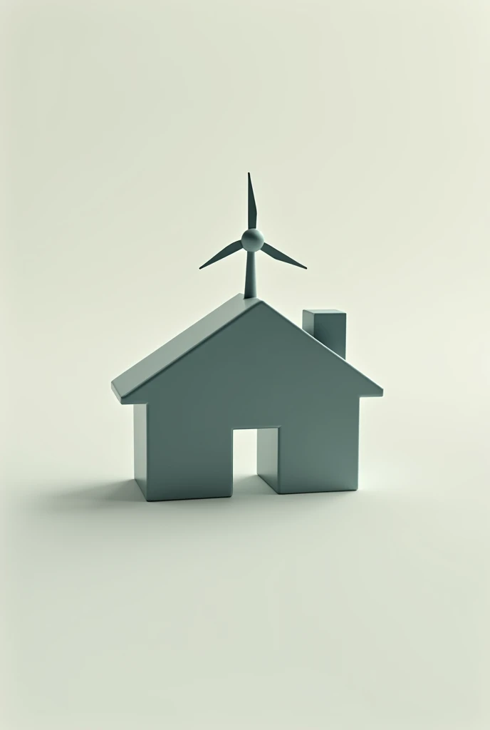 House logo with a mini wind turbine on the roof
