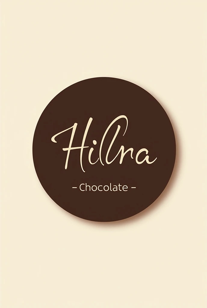 Make me a dubai chocolate logo named hilra chocolate for business card, make it simple and circle