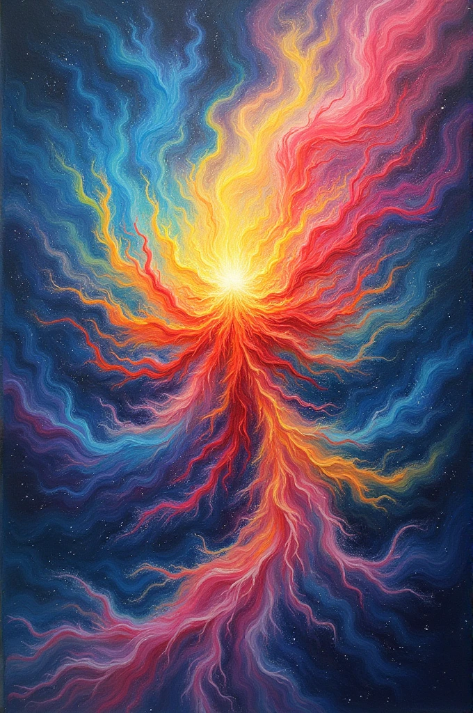 Easy color pencil universe explosion