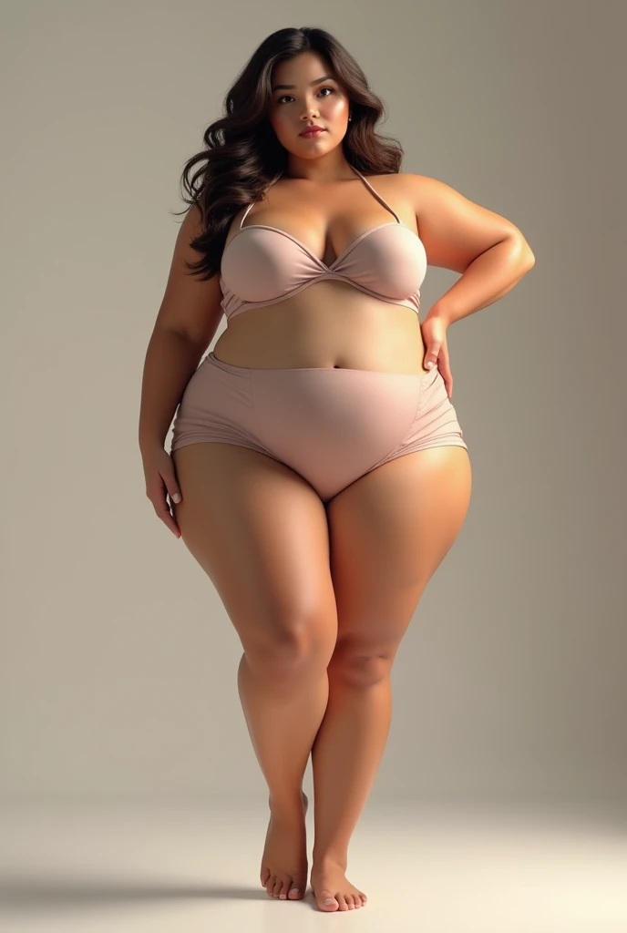 A curvy body figure is often characterized by a well-defined waist and fuller hips and bust, creating an hourglass silhouette. This body type typically features:

- **Bust**: Fuller chest area, which is well-proportioned with the hips.
- **Waist**: Noticeably narrower than both the bust and hips, providing a distinct hourglass shape.
- **Hips**: Fuller and rounder, complementing the bust to create a balanced figure.
- **Thighs and Legs**: Thicker thighs that flow into toned legs, adding to the overall curviness.

When referring to a curvy body type with specific measurements, it's important to remember that beauty comes in many forms, and measurements can vary widely. However, here is an example of measurements that might be associated with a traditionally curvy, hourglass figure:

- **Bust**: 36 inches (91 cm)
- **Waist**: 26 inches (66 cm)
- **Hips**: 38 inches (97 cm)
