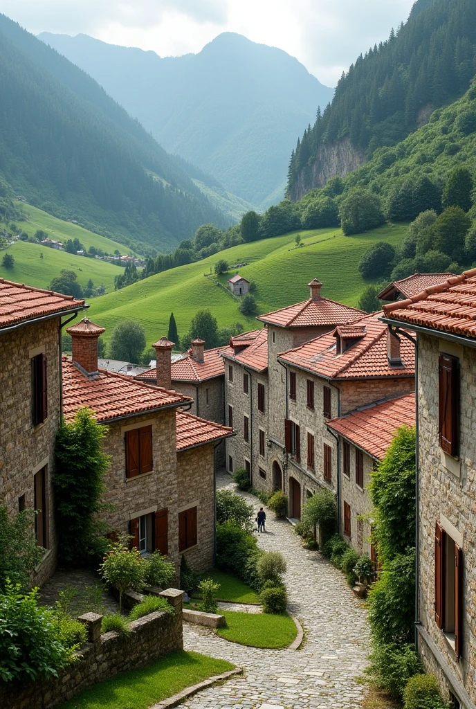 Une photo de village du pays basque 