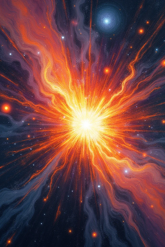 Color pencil big bang explosion