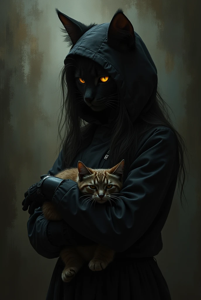 Secret that nobody knows dark asthetic girl with money cat