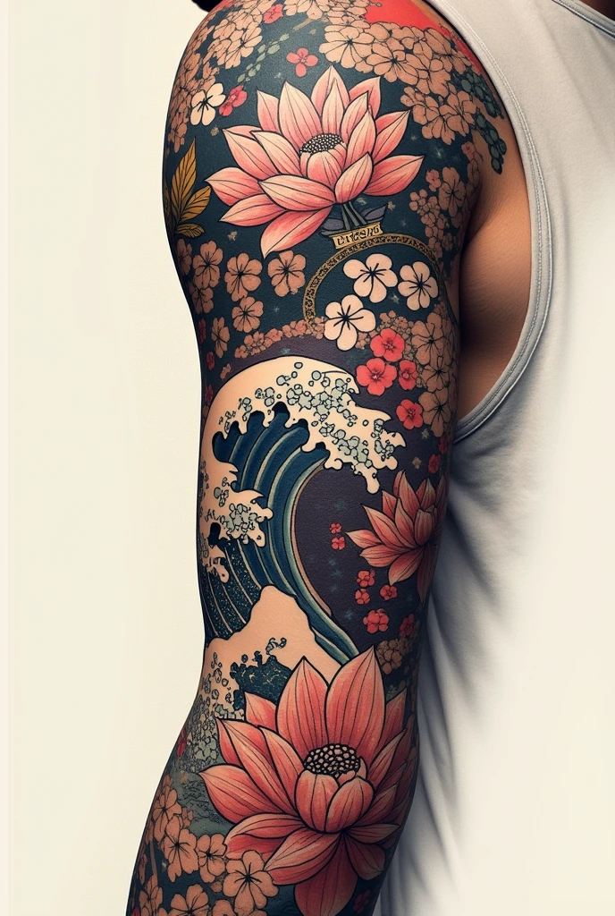 Japanese oriental arm close up tattoo designer