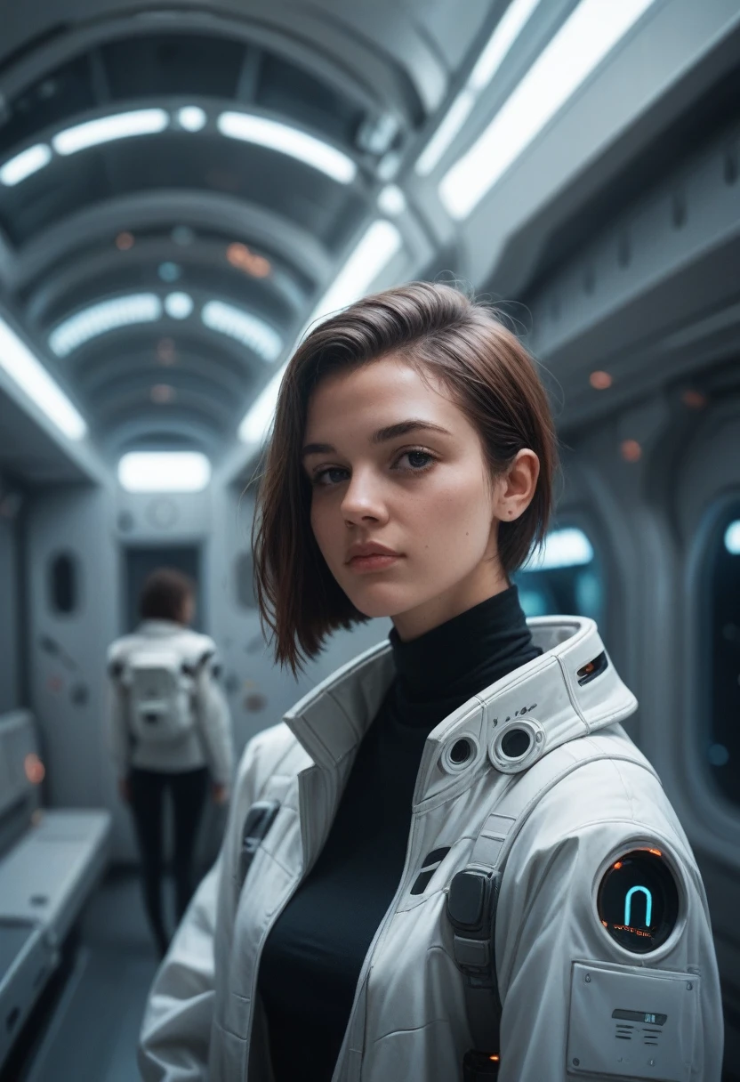 Female Characters, Futuristic Art, White, Minimalist Style, Space Exploration, Futuristic Architecture, Peaceful atmosphere