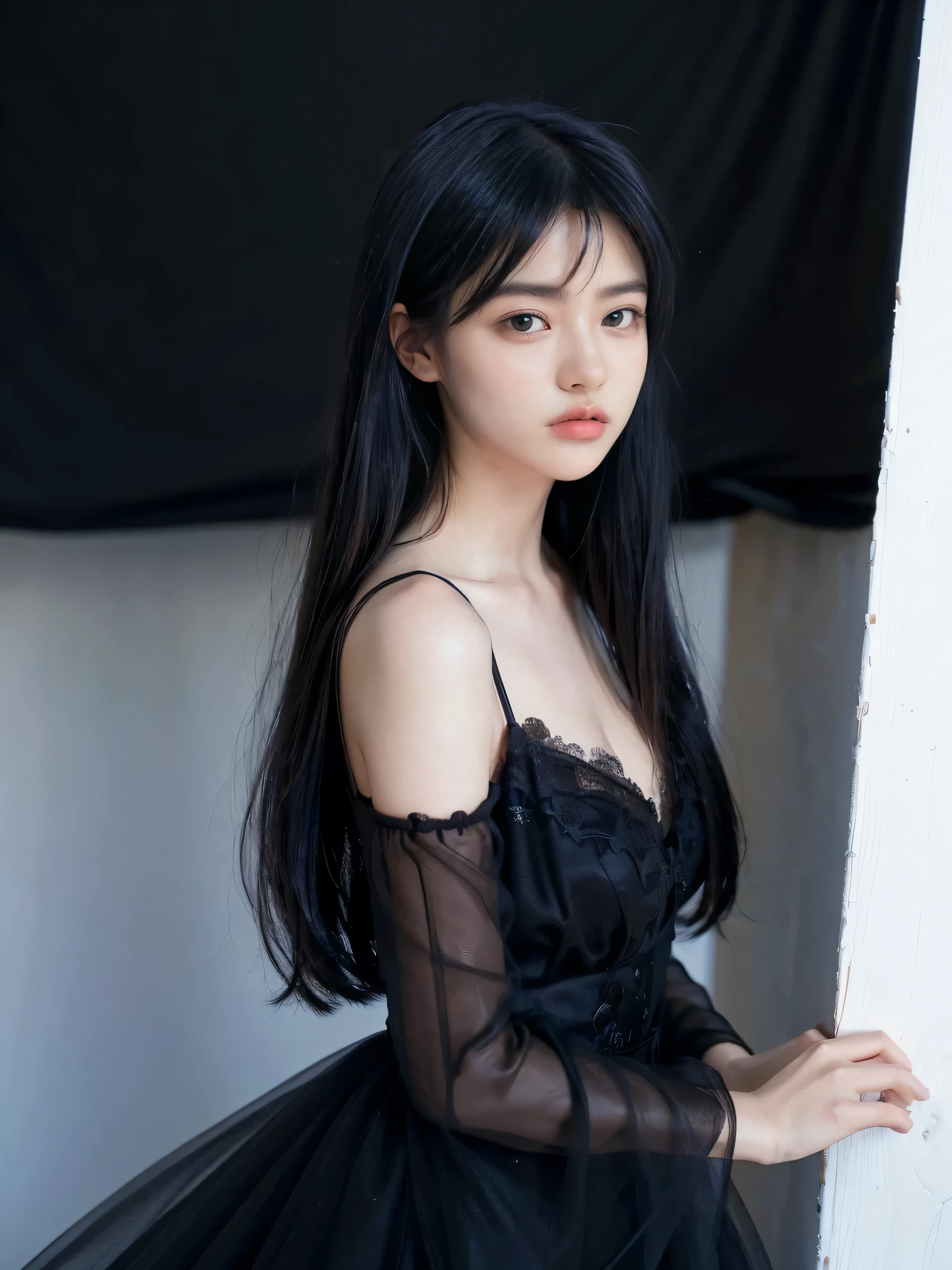 Best-quality, Masterpiece, Ultra-High-Resolution, (Photorealistic:1.9), Raw-Photo, Extremely-Details, Perfect-Anatomy, 1girl, 12-years-old, the most popular Japanese idol, (wearing dress with cute-design), sitting on sofa at home, looking at viewer, innocent-smile, ((extremely cute face like the most famous Japanese idol, ((extremely beautiful big-black-eyes)), extremely beautiful hair)), extremely beautiful skins, extremely beautiful long-eyelashes, extremely beautiful lips, extremely beautiful shoulders, extremely beautiful short-body, extremely beautiful thighs