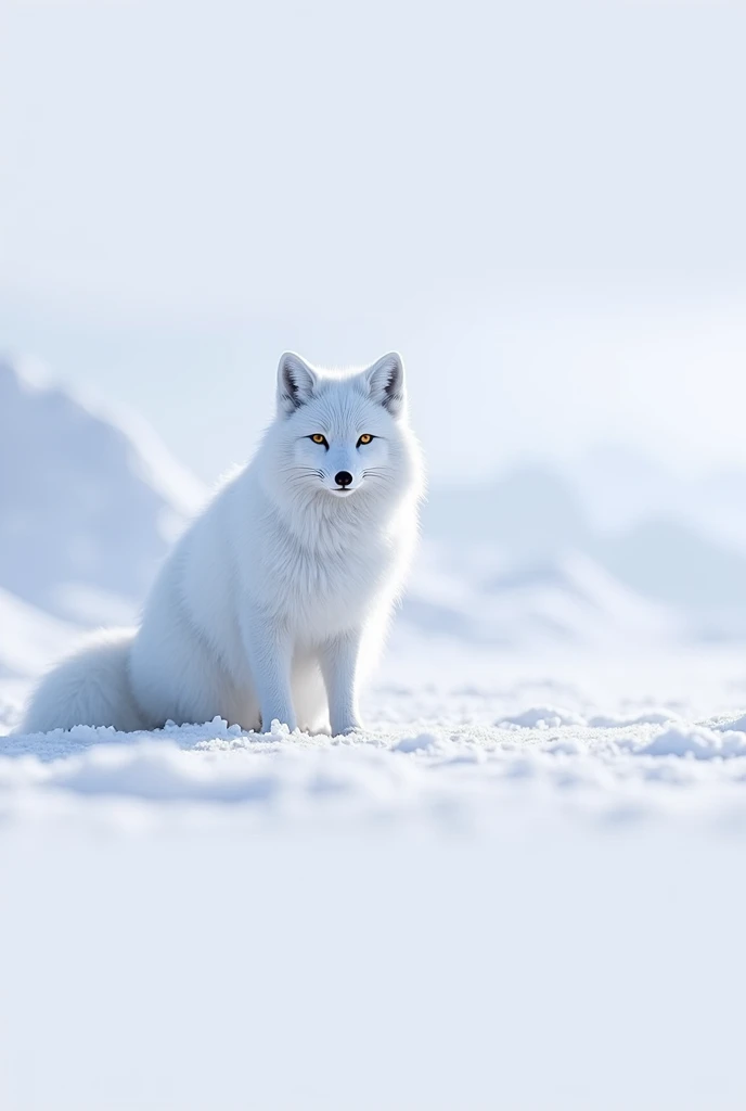 An arctic fox, standing in the snow, its pure white fur sparkling in the morning sun, a beautiful world. ((masterpiece, highest quality, Highest image quality, High resolution, photorealistic, Raw photo, 8K)), ((Extremely detailed CG unified 8k wallpaper)),